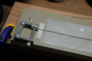 Clamped wire in jig